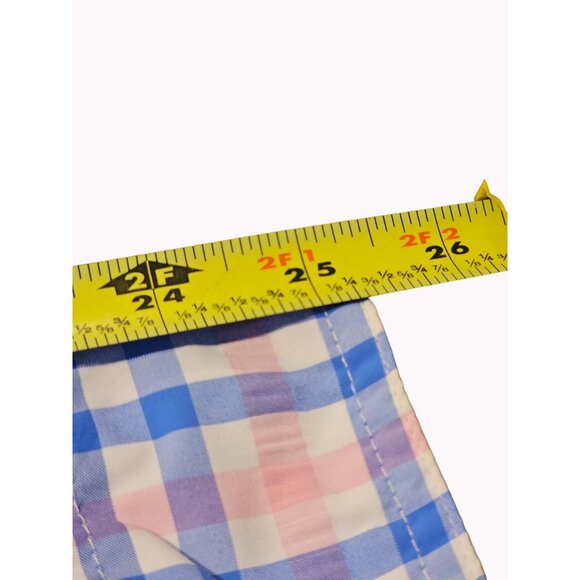 Mens Vineyard Vines Performance Harbor Shirt Fishing Pink Blue Gingham sz XL - Picture 9 of 12